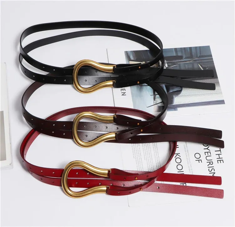 Jumbo U Shaped Leather Tassel Belts - 7 Colors