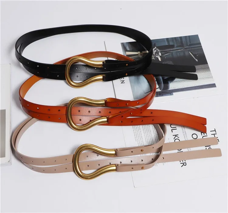Jumbo U Shaped Leather Tassel Belts - 7 Colors