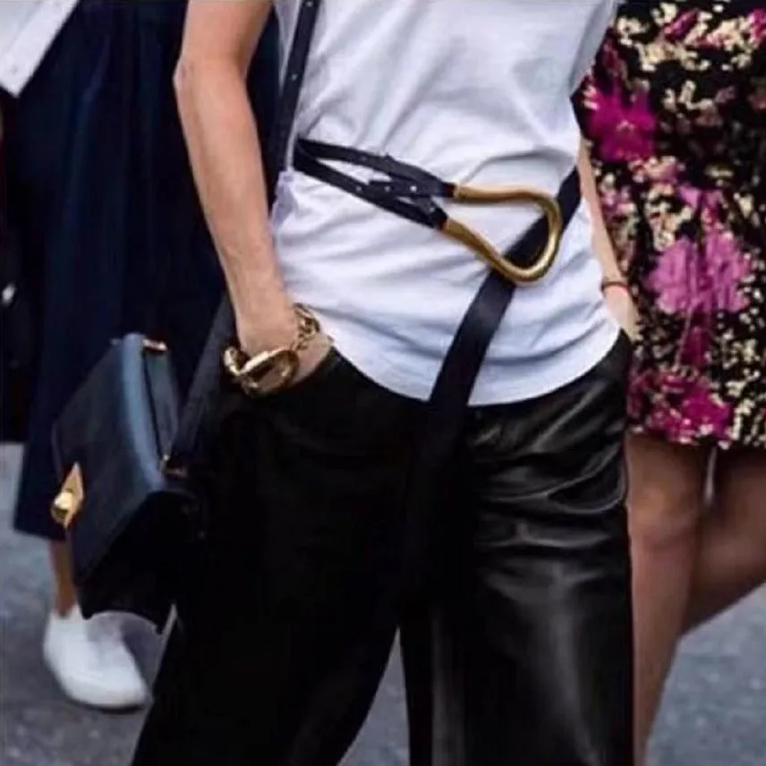 Jumbo U Shaped Leather Tassel Belts - 7 Colors