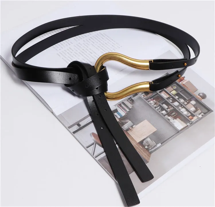 Jumbo U Shaped Leather Tassel Belts - 7 Colors