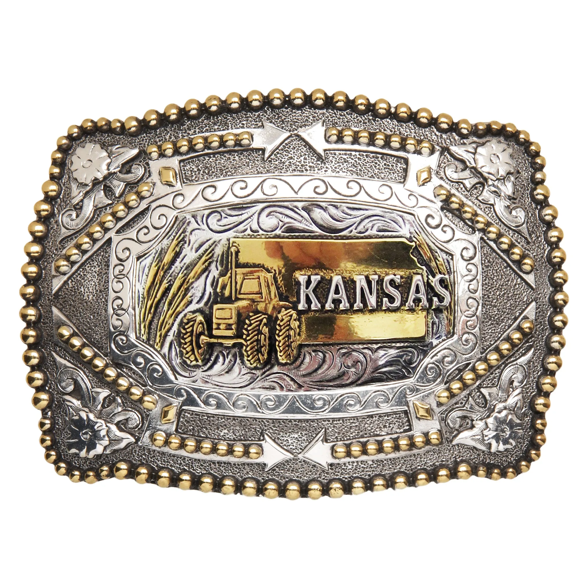Kansas — Beaded Arrow Buckle