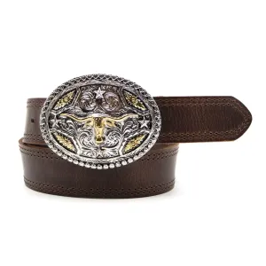 Kids’ 1 1/4" Longhorn Buckle Belt