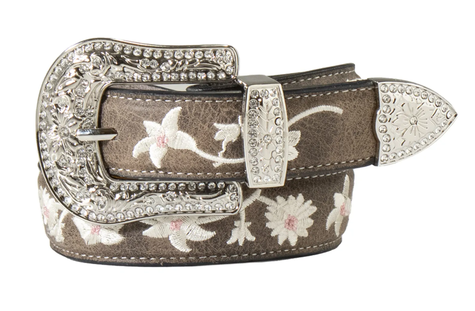 Kid’s Angel Ranch Floral Embroidered Western Belt
