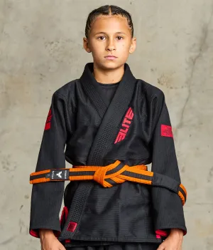 Kids' Brazilian Jiu Jitsu BJJ Orange/Black Belt