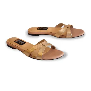 Ladies leather flat Chappal LS59