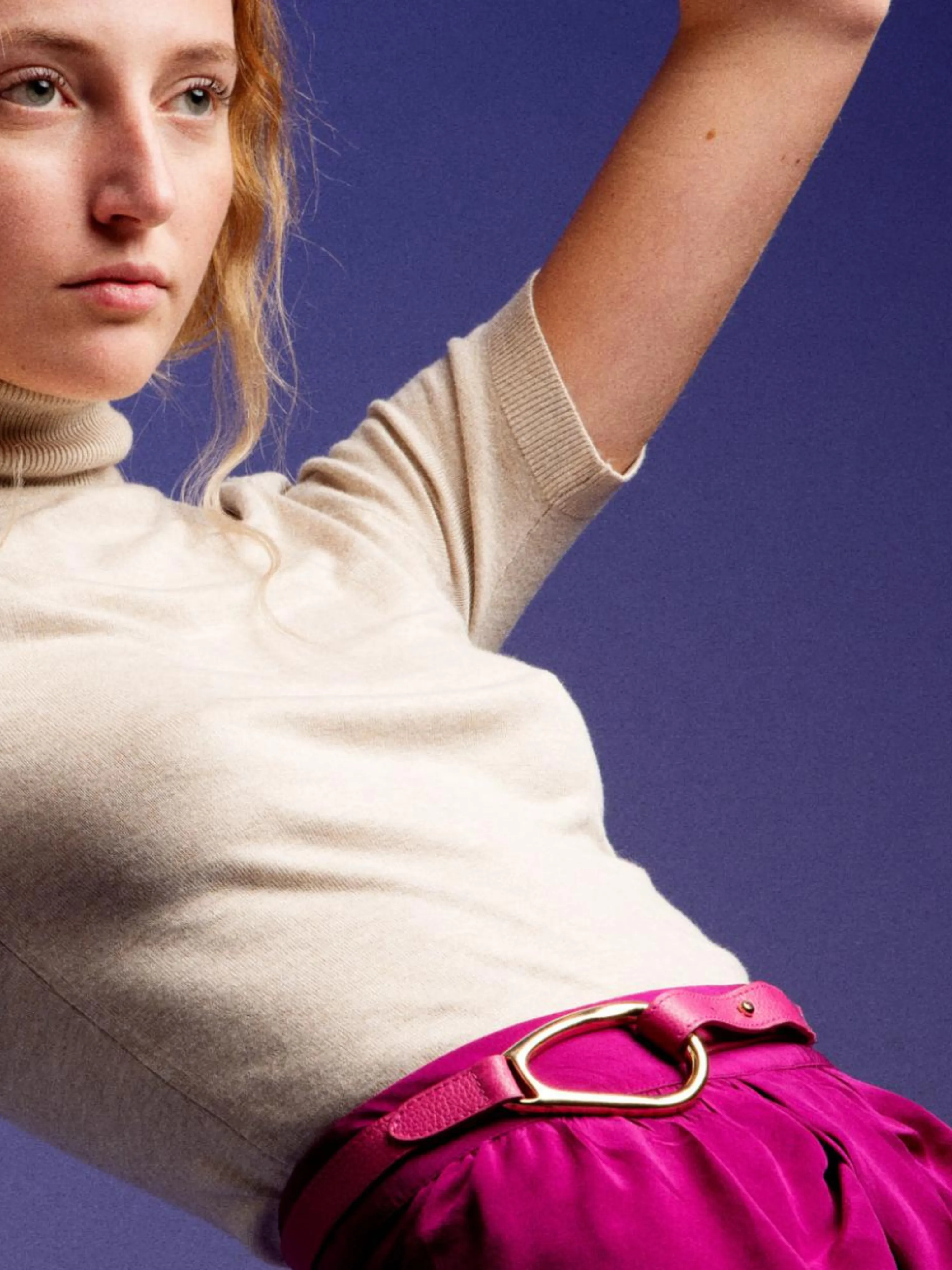 L'Adorable Calf Leather Belt in Black