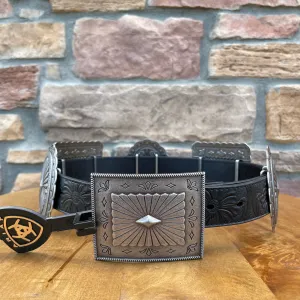 Lanessa Ariat Silver/Black Concho Belt