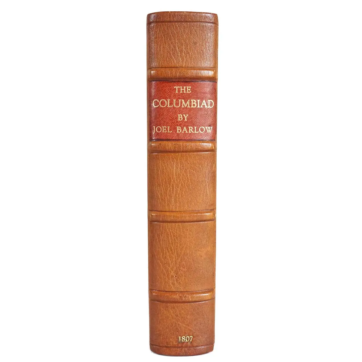 Large Leather Bound 1st Edition Book: The Columbiad, A Poem by Joel Barlow