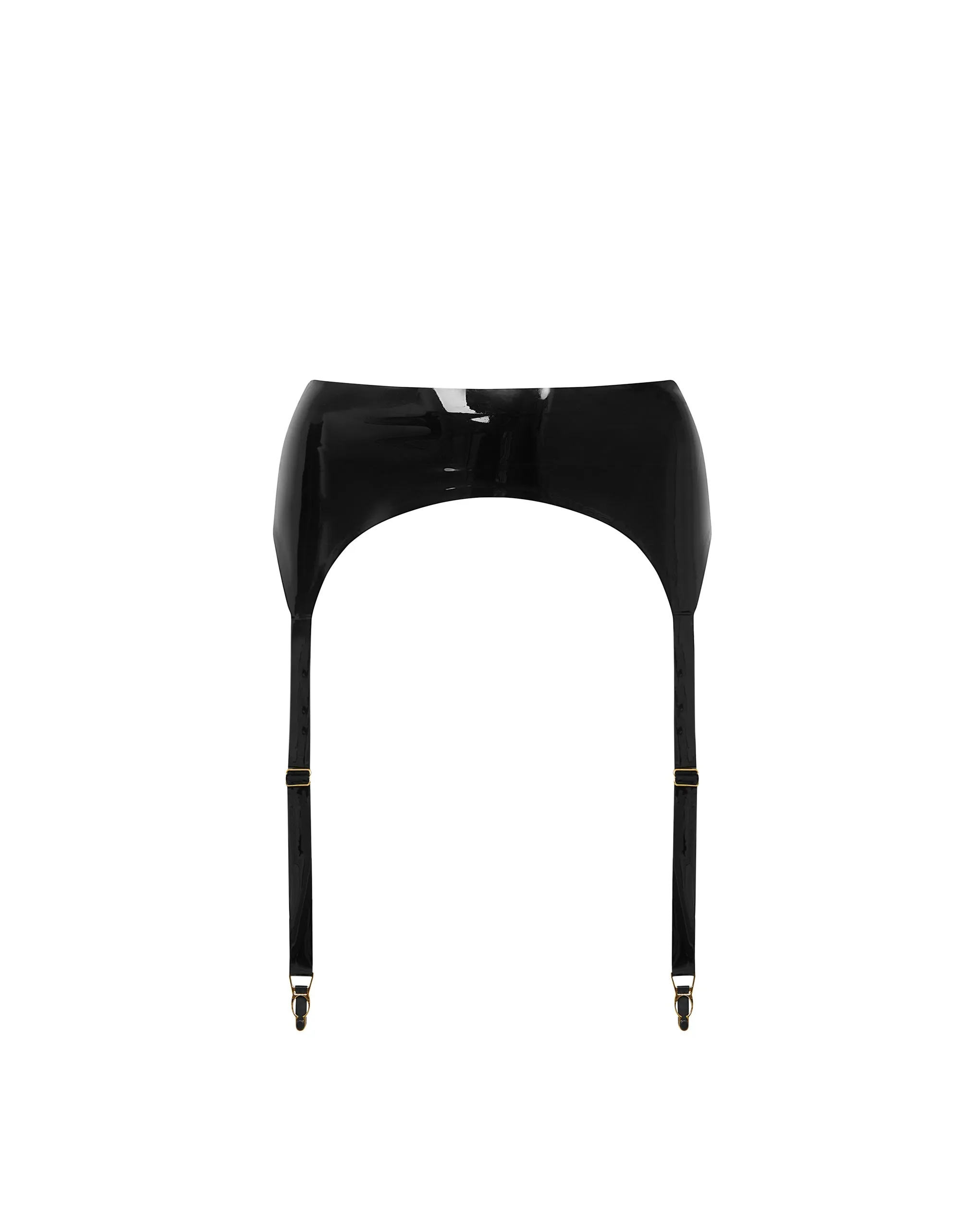 Latex Garter Belt Black
