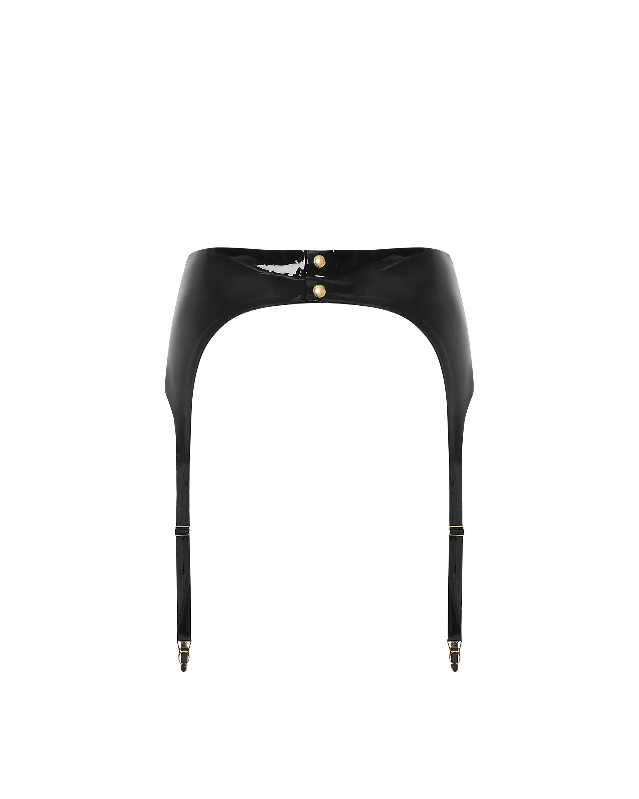 Latex Garter Belt Black