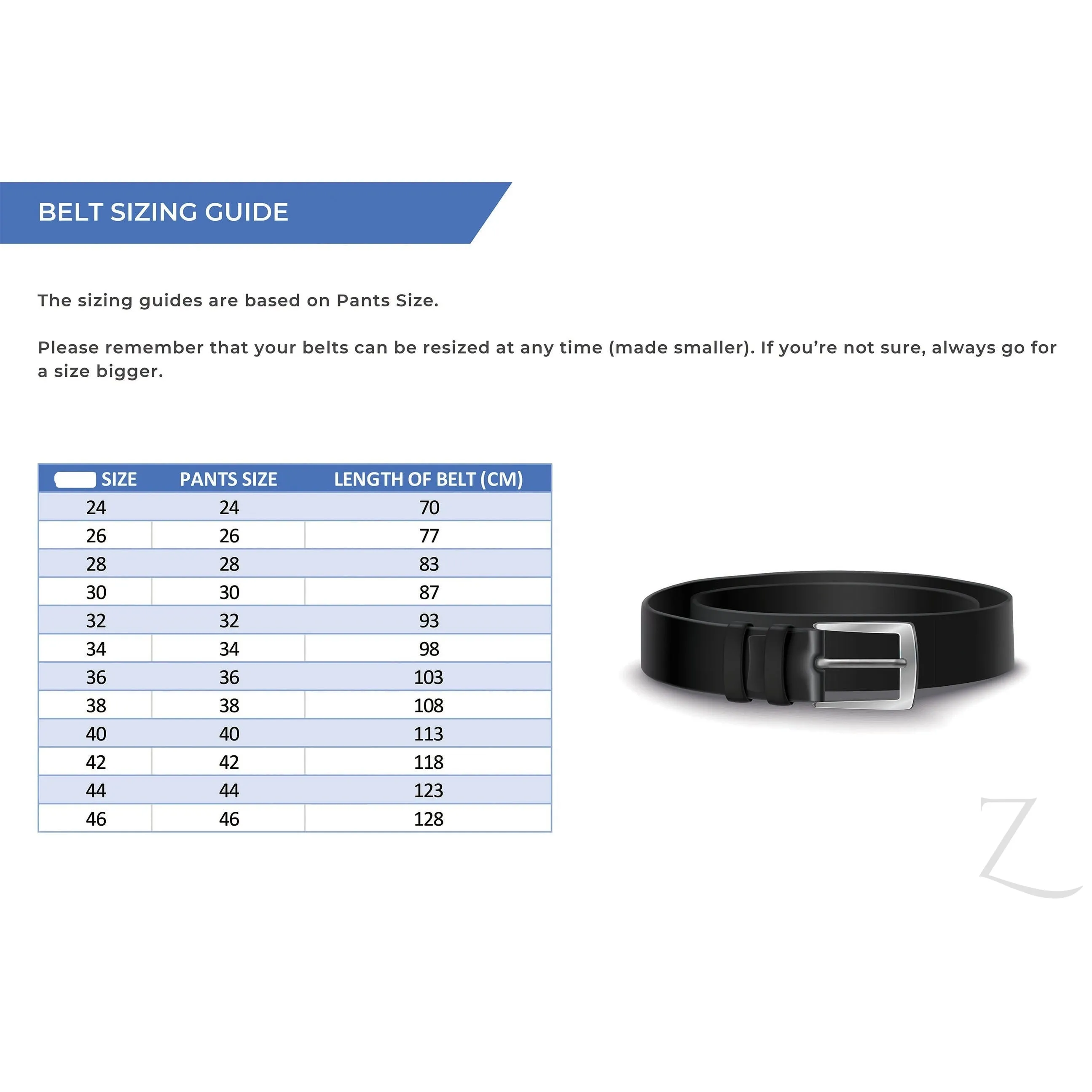 Leather Belt - Brown - Genuine Leather