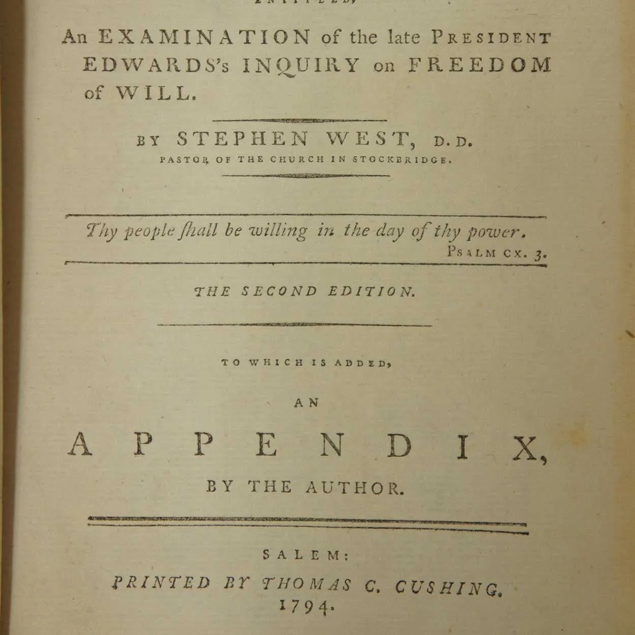 Leather Bound Book: An Essay on Moral Agency by Dr. Stephen West