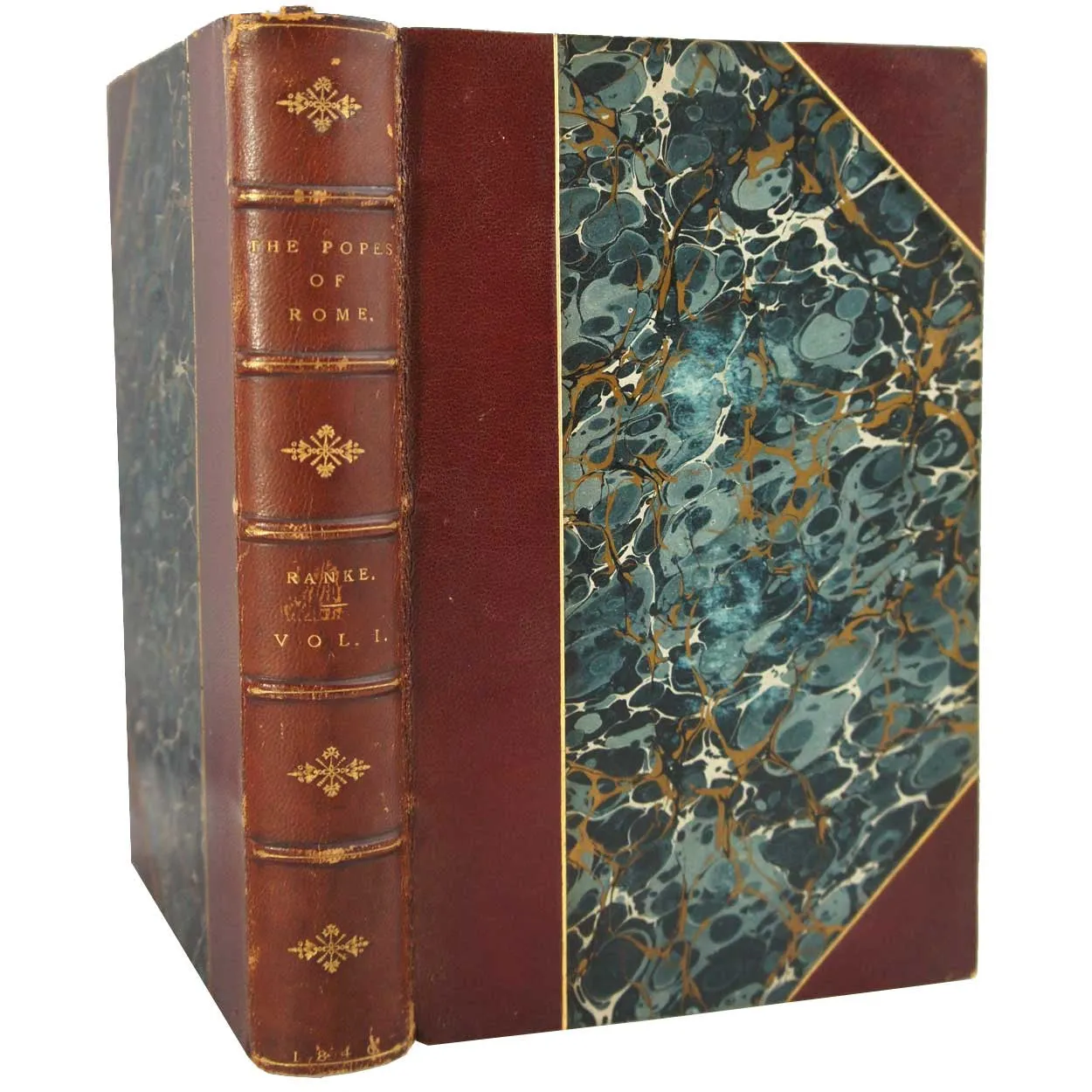 Leather Bound Books: Popes of Rome by Leopold von Ranke, Vol. I, II