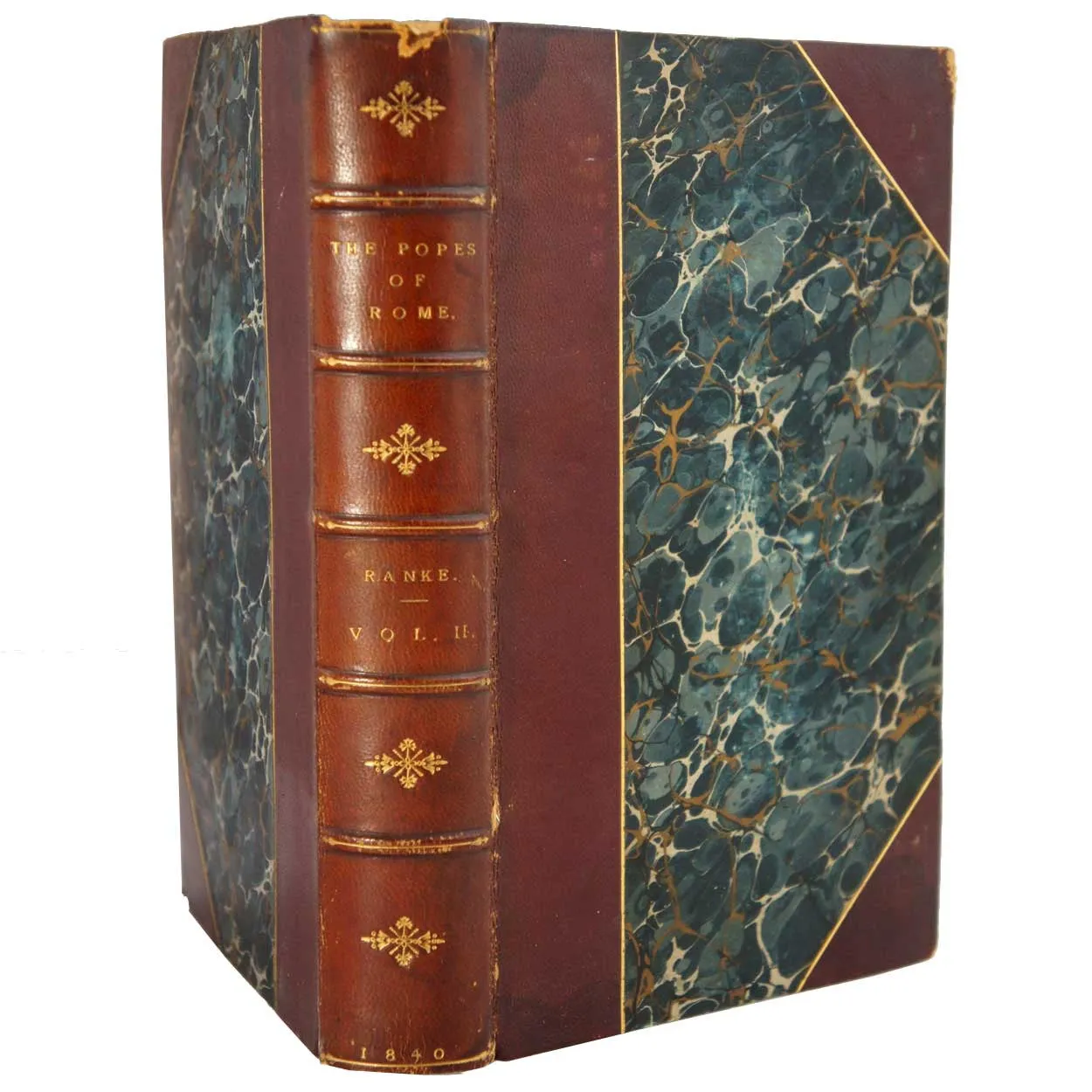 Leather Bound Books: Popes of Rome by Leopold von Ranke, Vol. I, II
