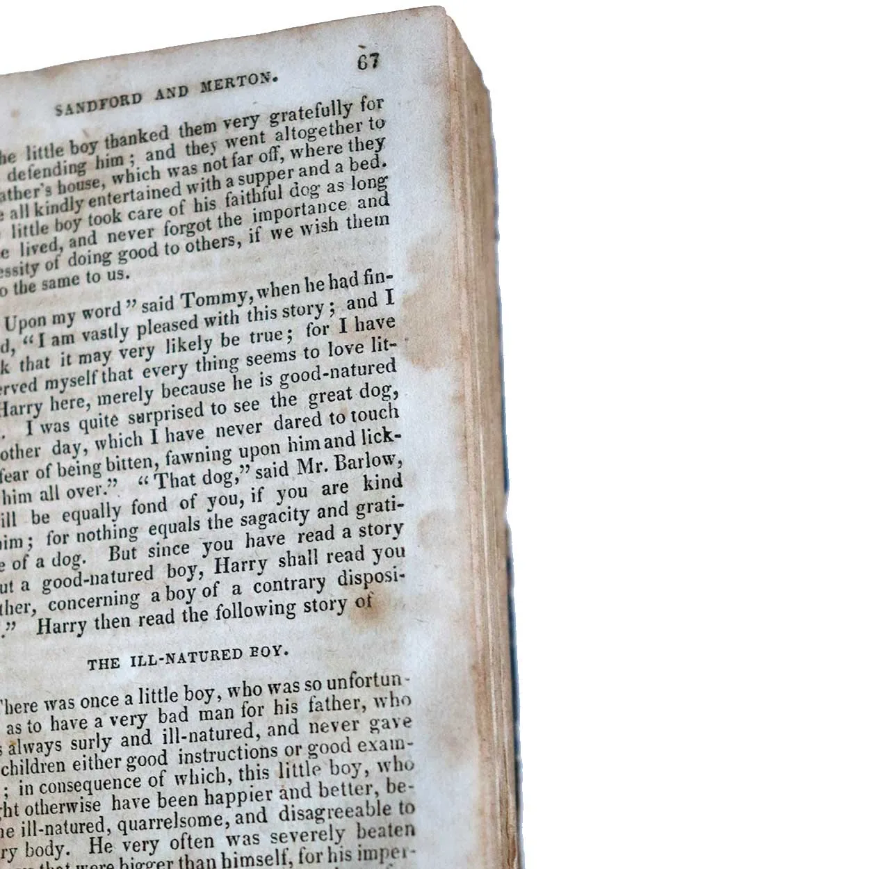 Leather Bound Children's Book: History of Sandford and Merton by Thomas Day