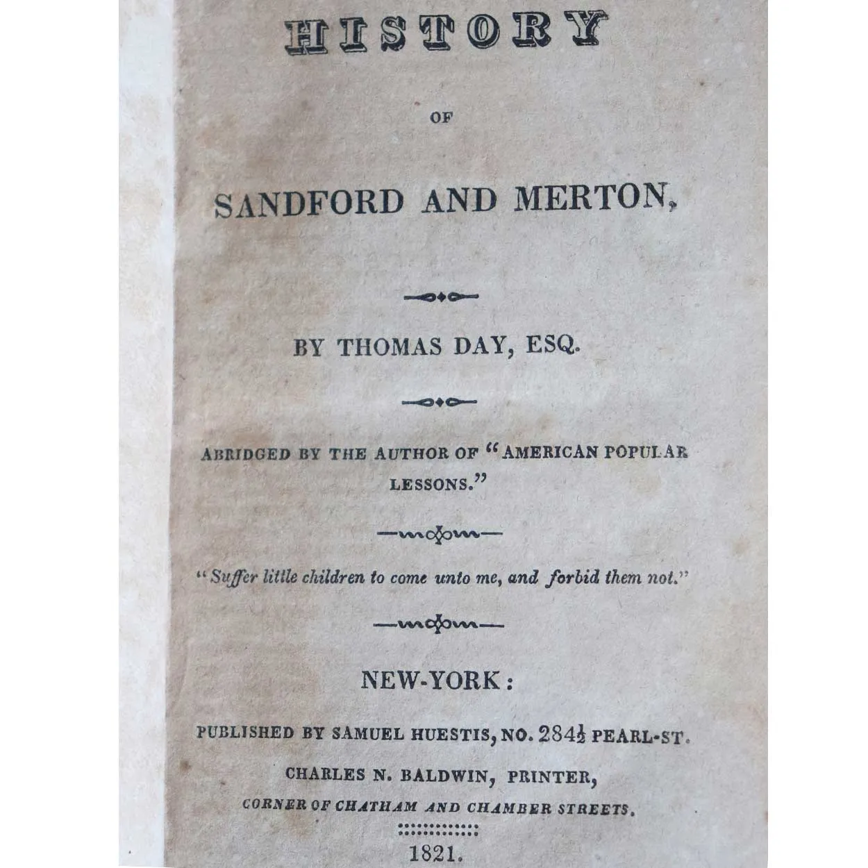 Leather Bound Children's Book: History of Sandford and Merton by Thomas Day