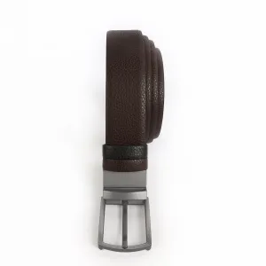 Leather brown belt double face - Turkish made