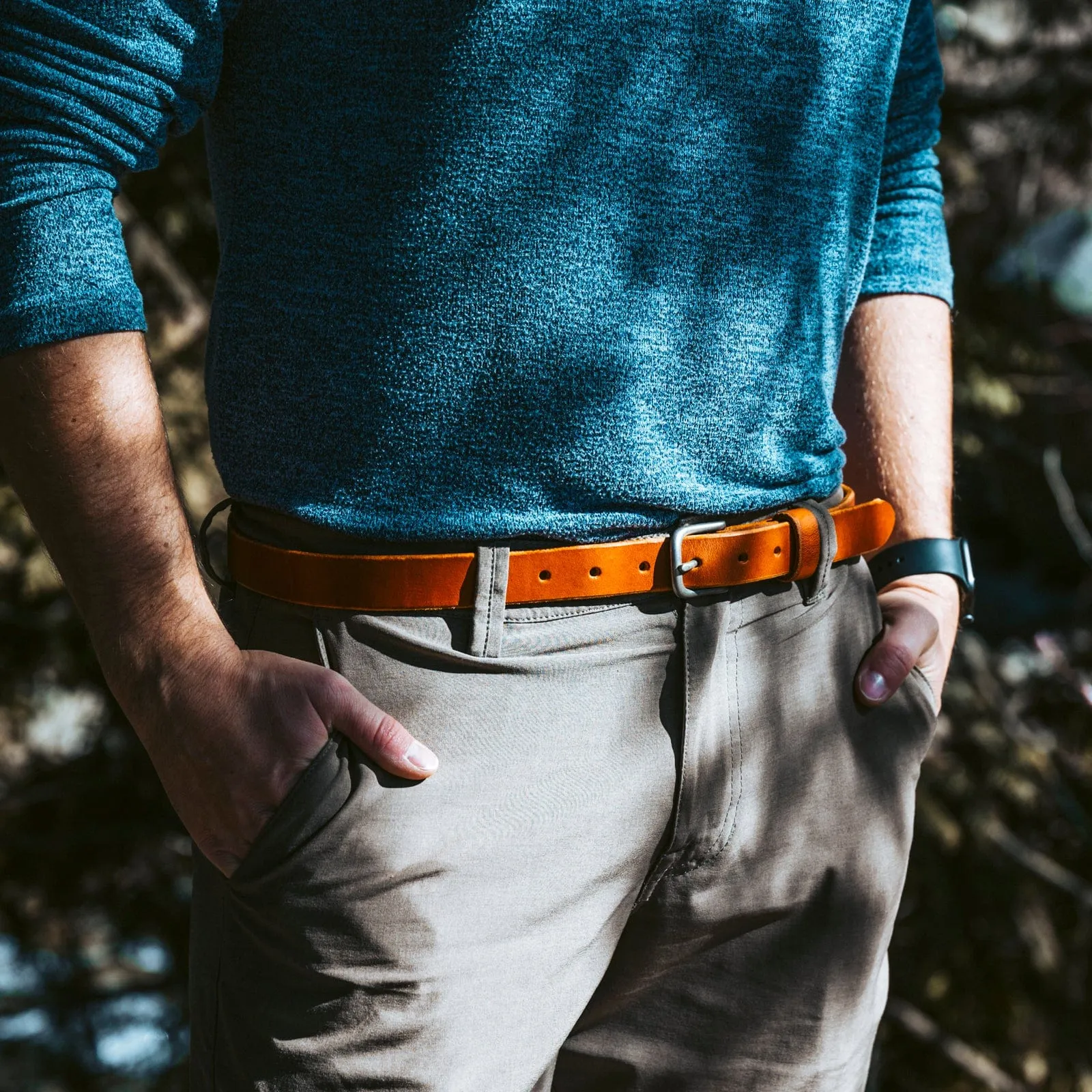 Leather Dress Belt - 1"