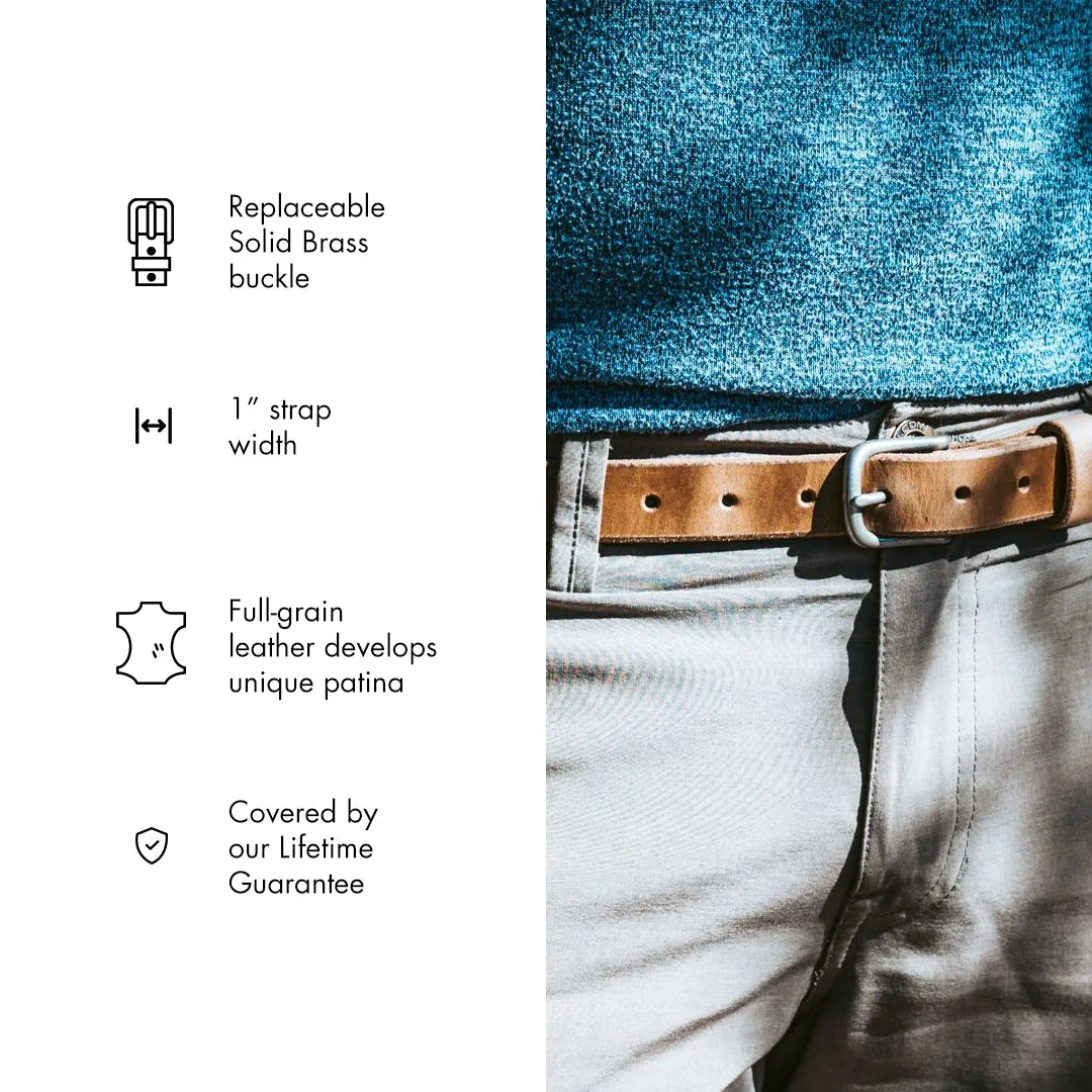 Leather Dress Belt - 1"