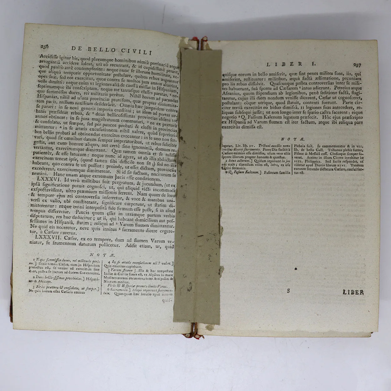 Leather Latin Book: Commentariorum de Bello Gallico by Julius Caesar