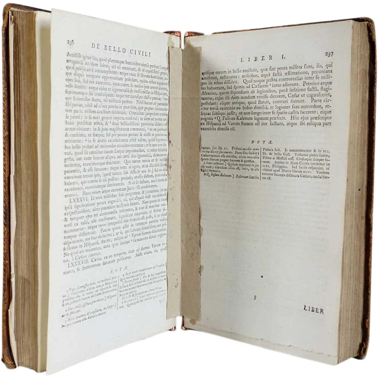Leather Latin Book: Commentariorum de Bello Gallico by Julius Caesar