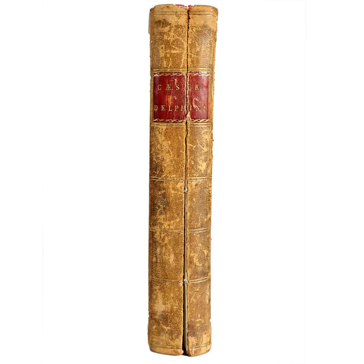 Leather Latin Book: Commentariorum de Bello Gallico by Julius Caesar