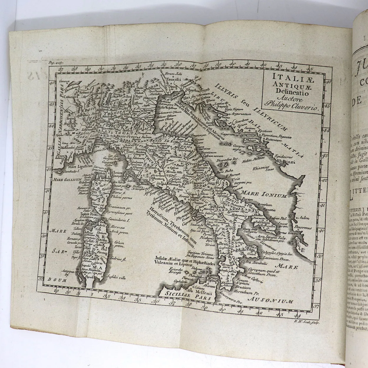 Leather Latin Book: Commentariorum de Bello Gallico by Julius Caesar