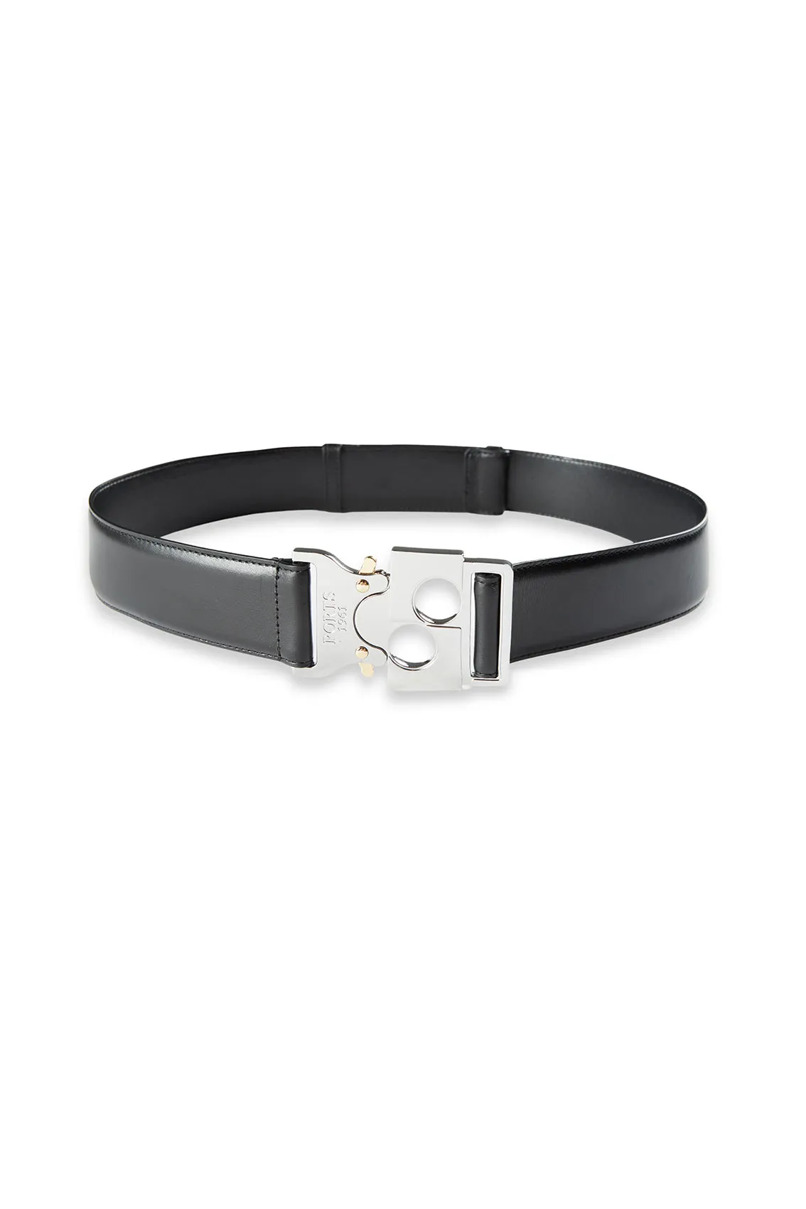 LEATHER LOGO BUCKLE BELT (25MM)