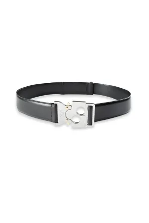 LEATHER LOGO BUCKLE BELT (25MM)