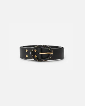 LEATHER TWIST BELT
