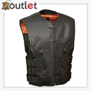 Leather Vest With Adjustable Waist Leather Belts