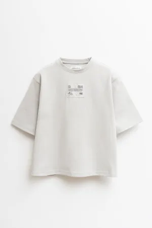 Light Grey Relaxed Fit Graphic T-shirt