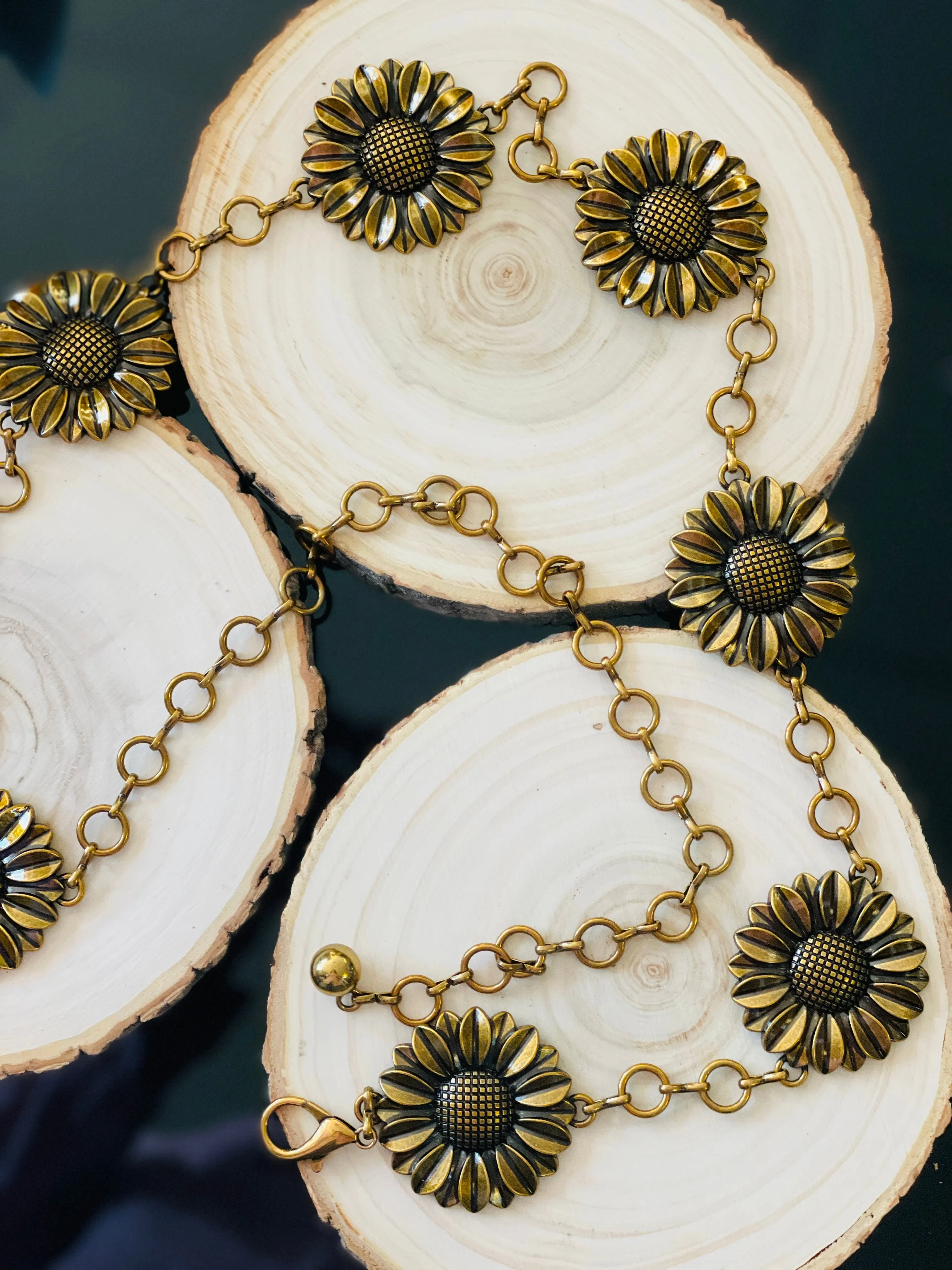 Lola Sunflower Concho Belt
