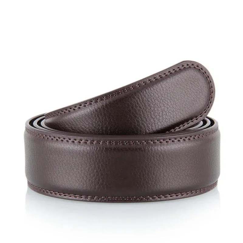 Luxury No-Buckle Leather Belt