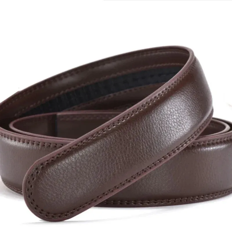 Luxury No-Buckle Leather Belt