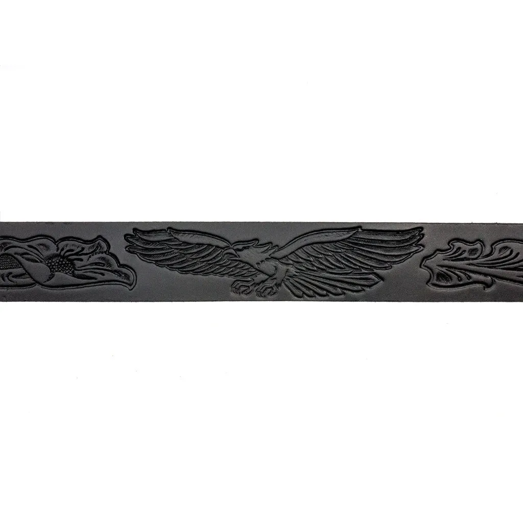 M106  1 1/2" Belt- Eagle w/ Floral Scroll