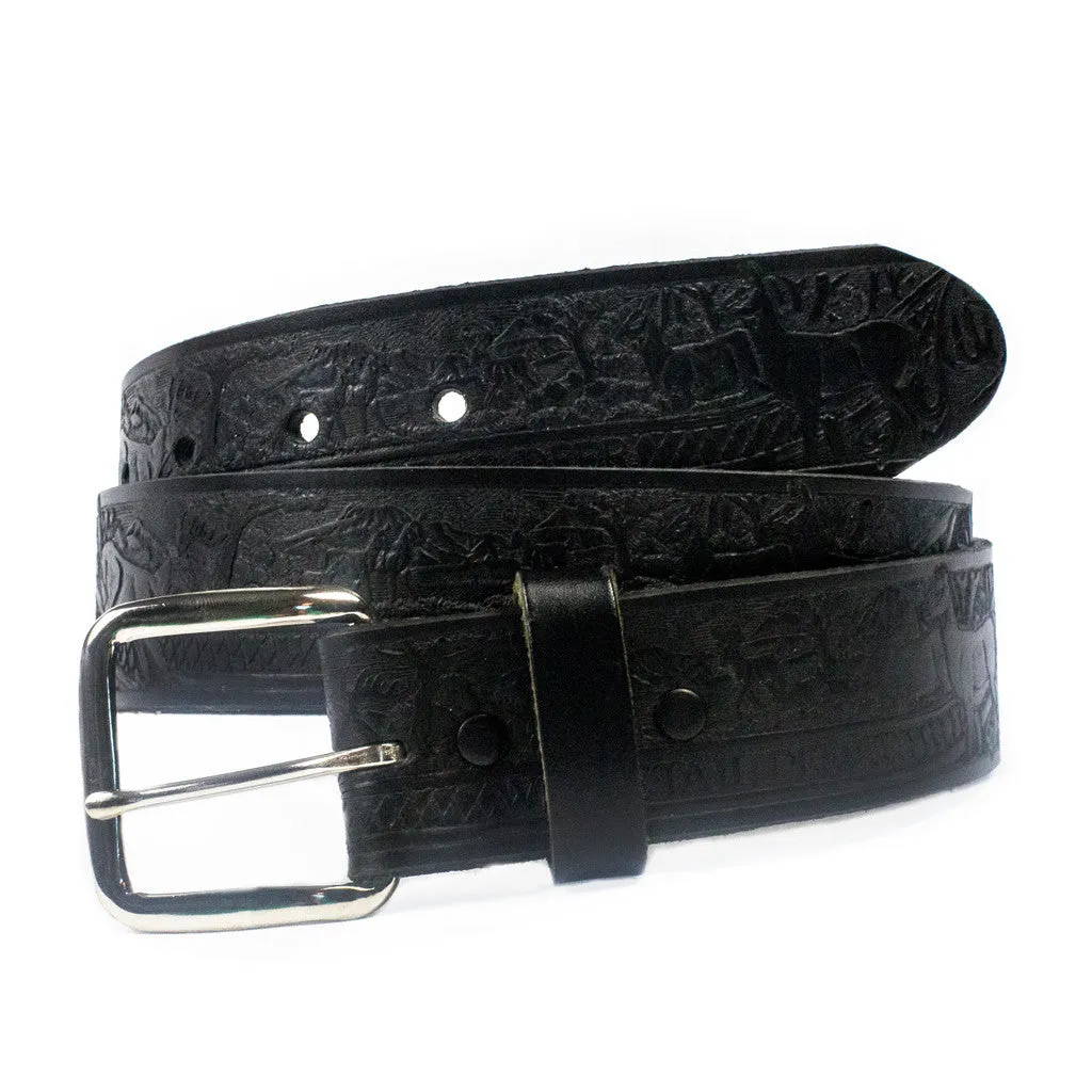M117. 1 1/2" Belt- White Tail Deer