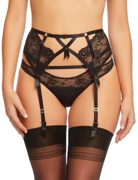 Madame X Suspender Belt - Black -
