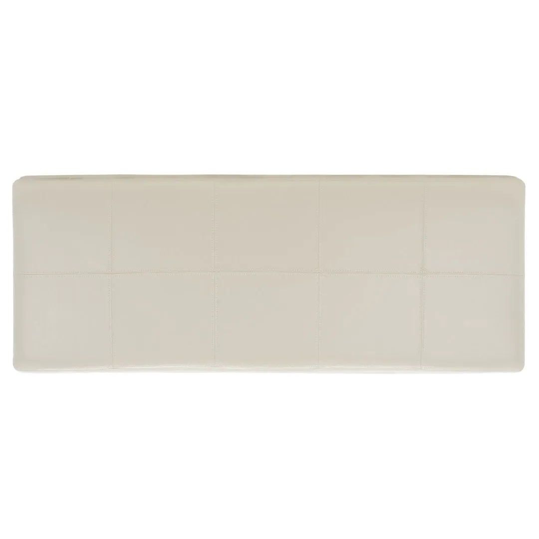 Maiden Upholstered Flip Top Storage Bench Latitude Run® Color: Flat Cream Faux Leather