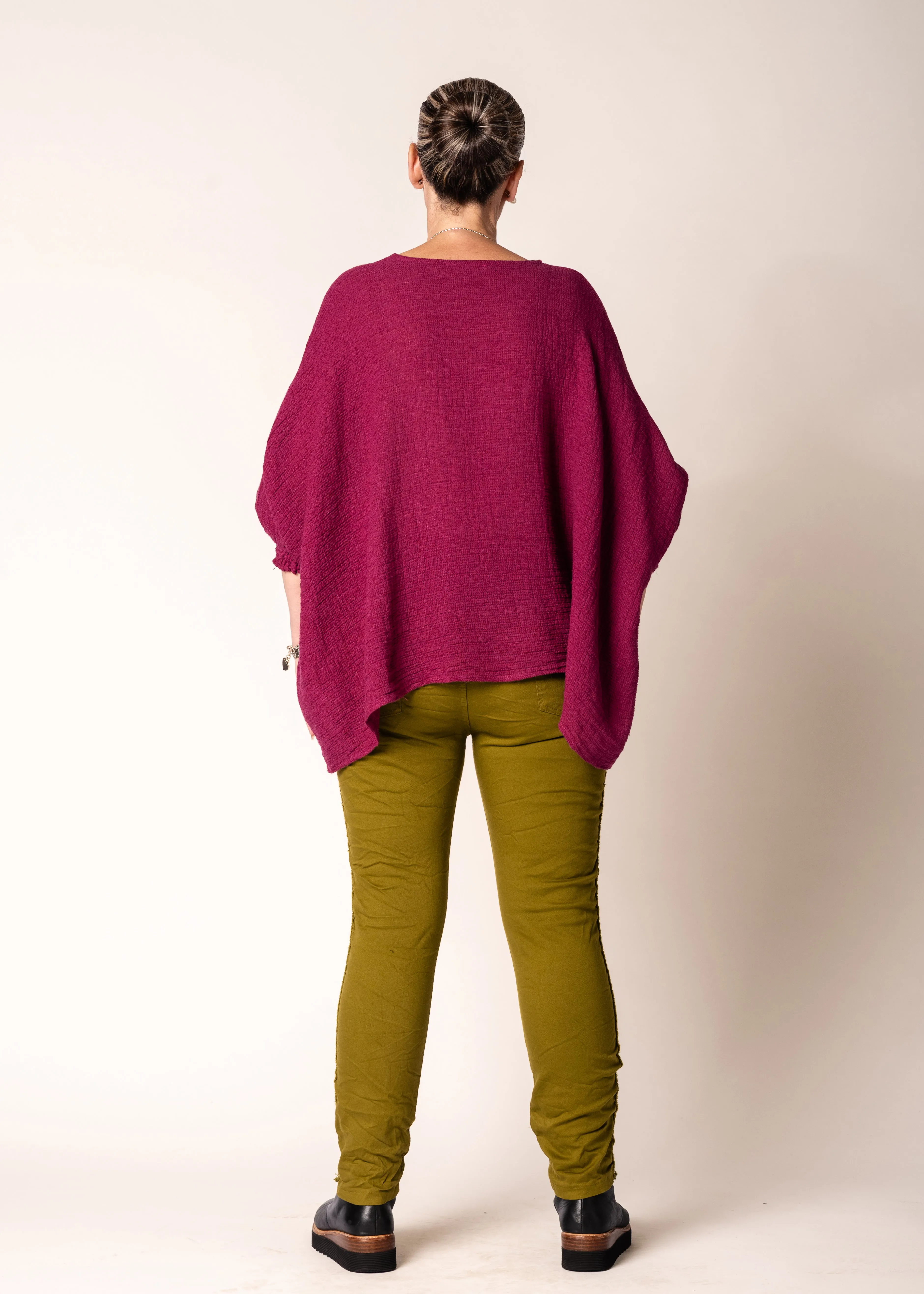 Mallory Top in Mulberry Wine