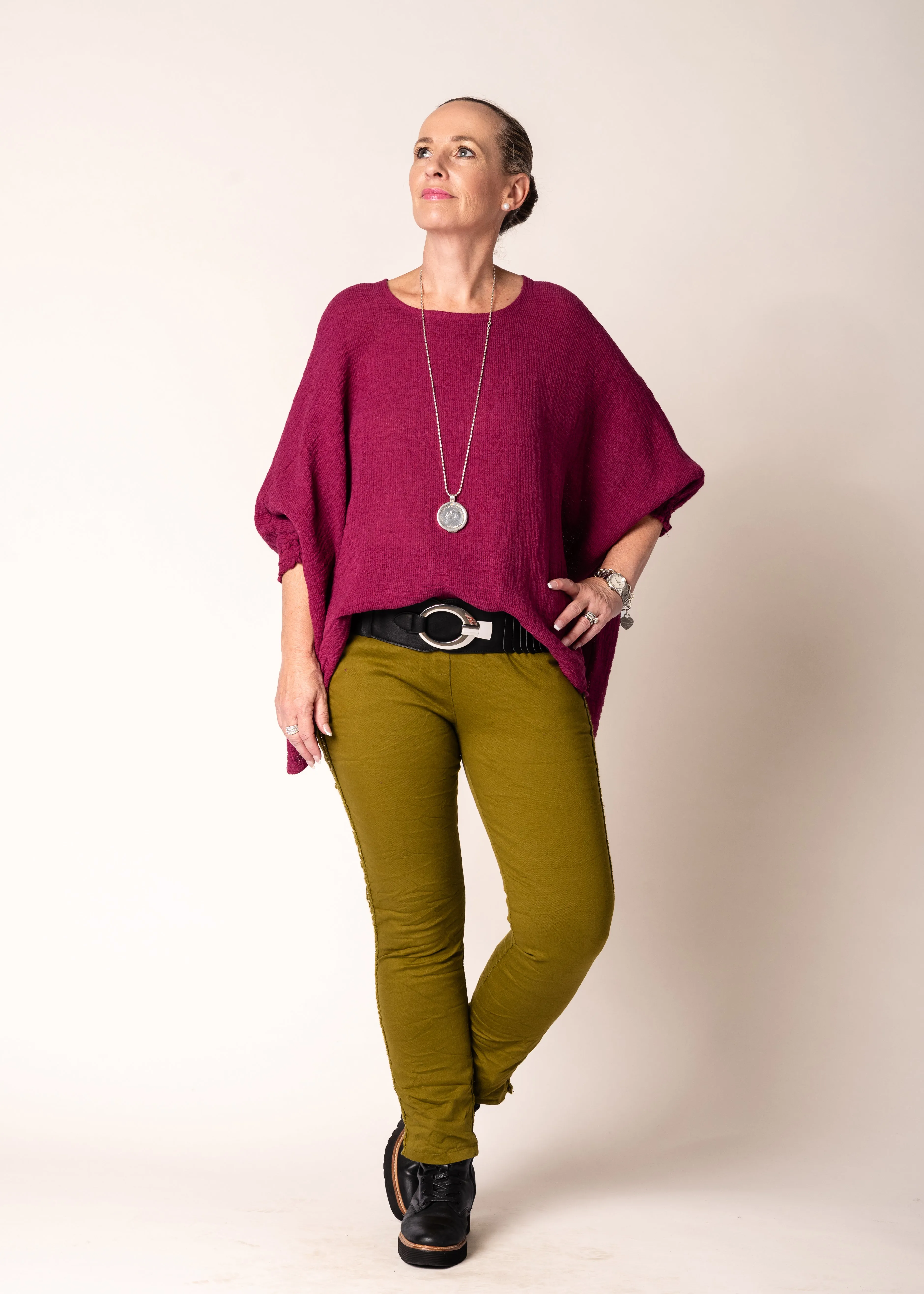 Mallory Top in Mulberry Wine