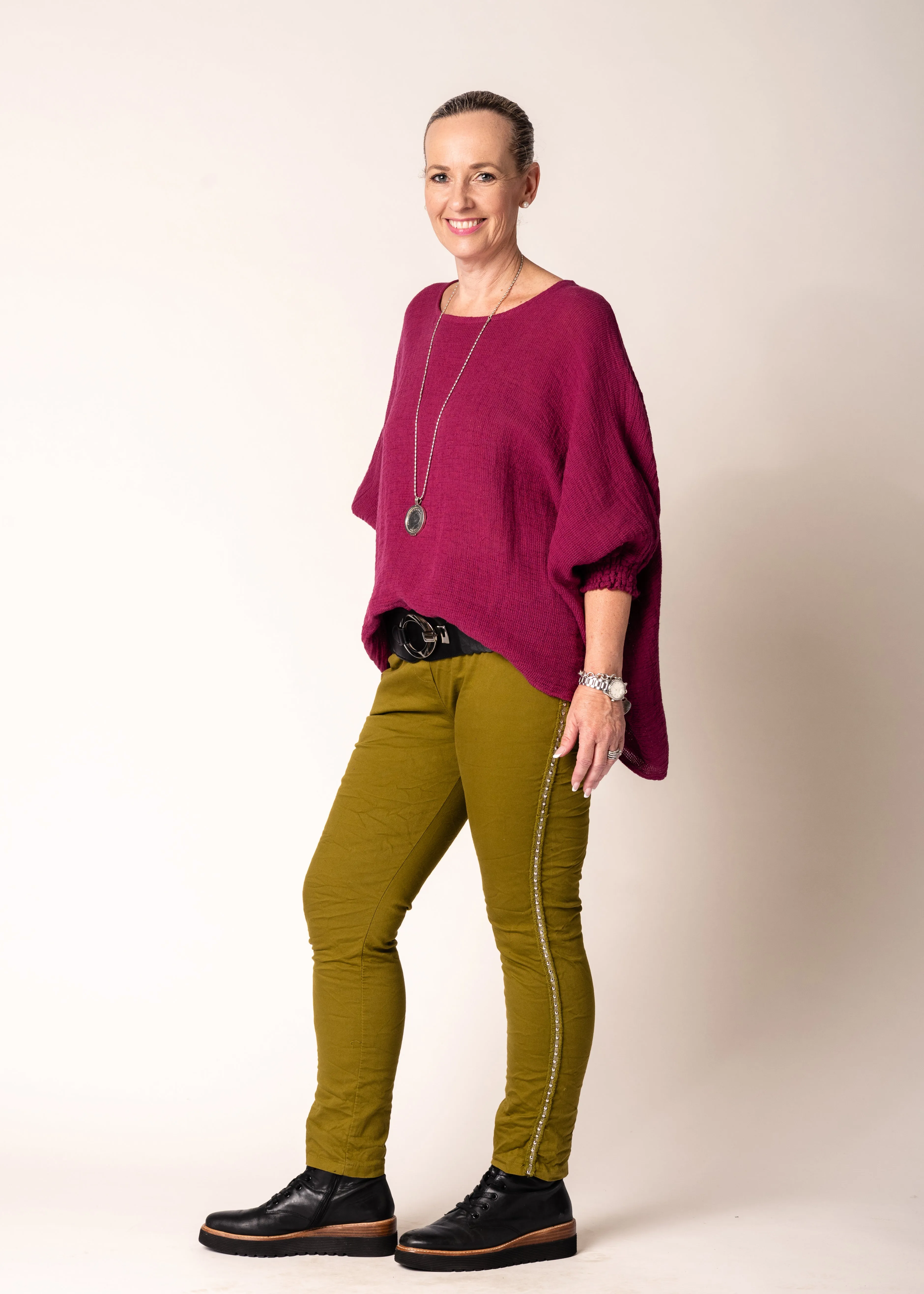 Mallory Top in Mulberry Wine