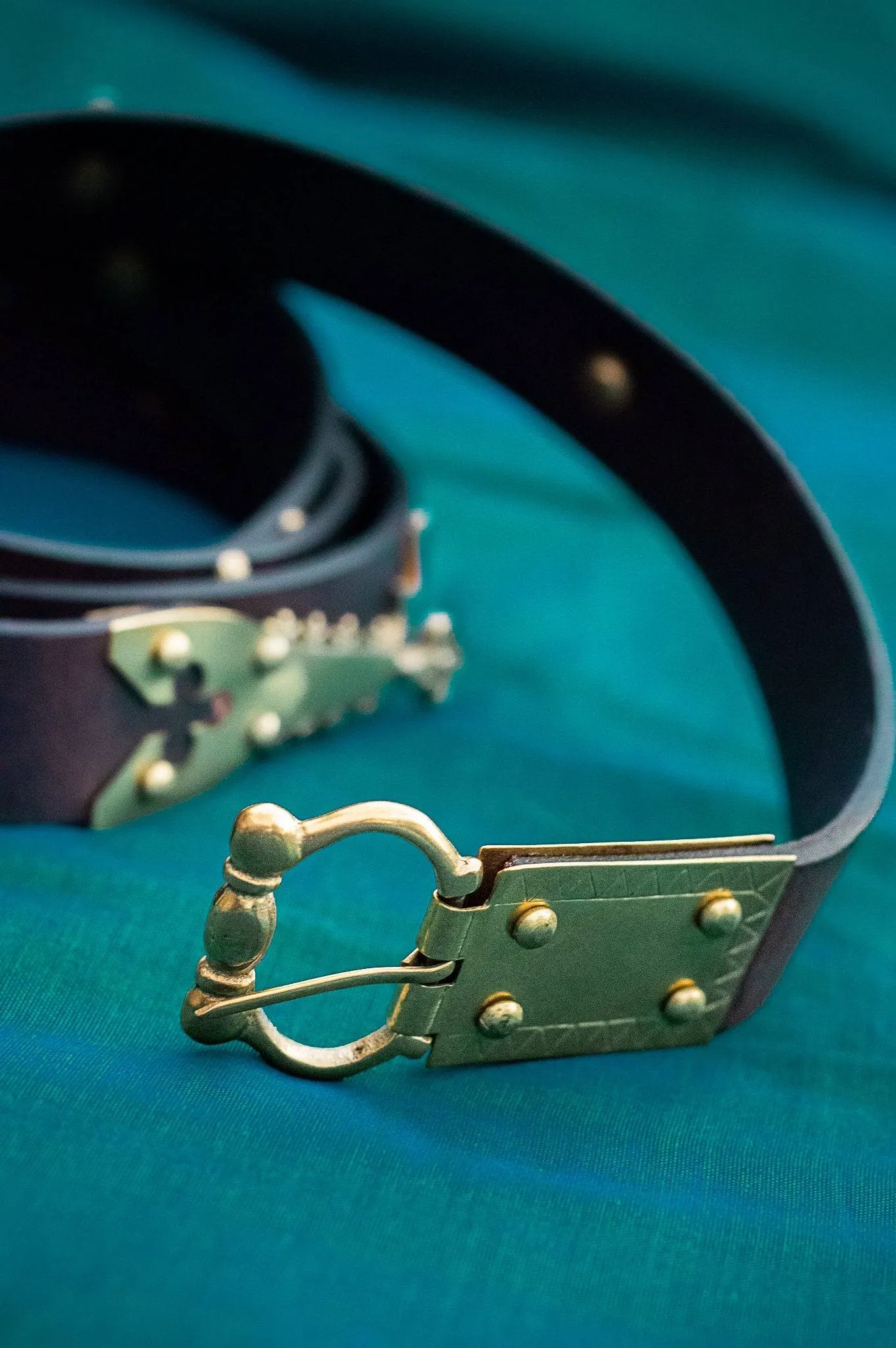 Maltese Cross Medieval Leather Belt
