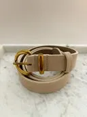 MARLENE SUEDE BUCKLE BELT - STONE