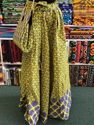 Maxi skirt-8 panel And clutch bag set