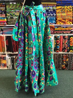 Maxi skirt-8 panel And clutch bag set