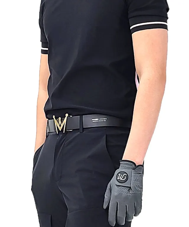 MEASPHERA CROWN REVERSIBLE BELT - GOLD