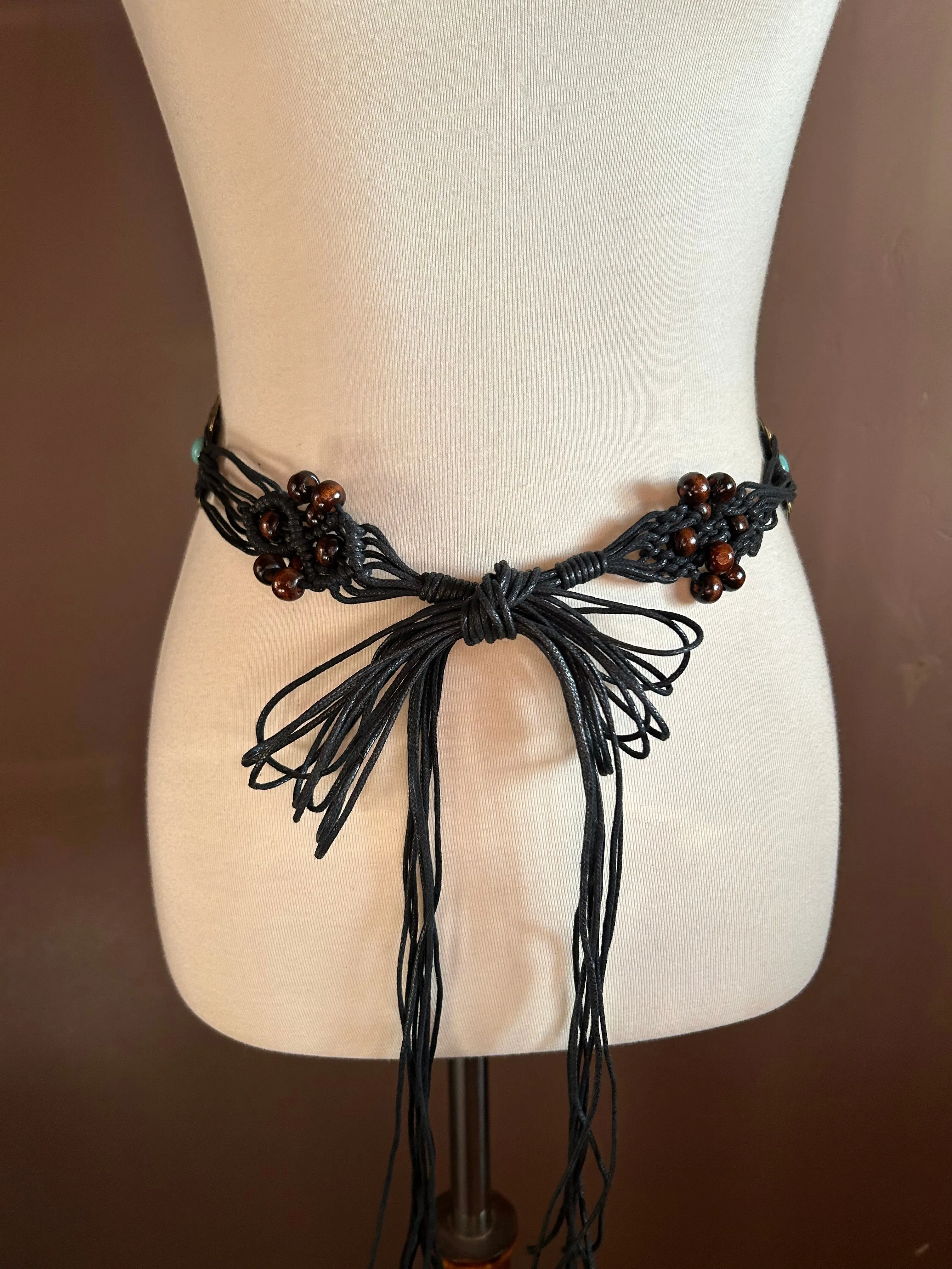 Medallion Macrame Belt Boho-Chic Style