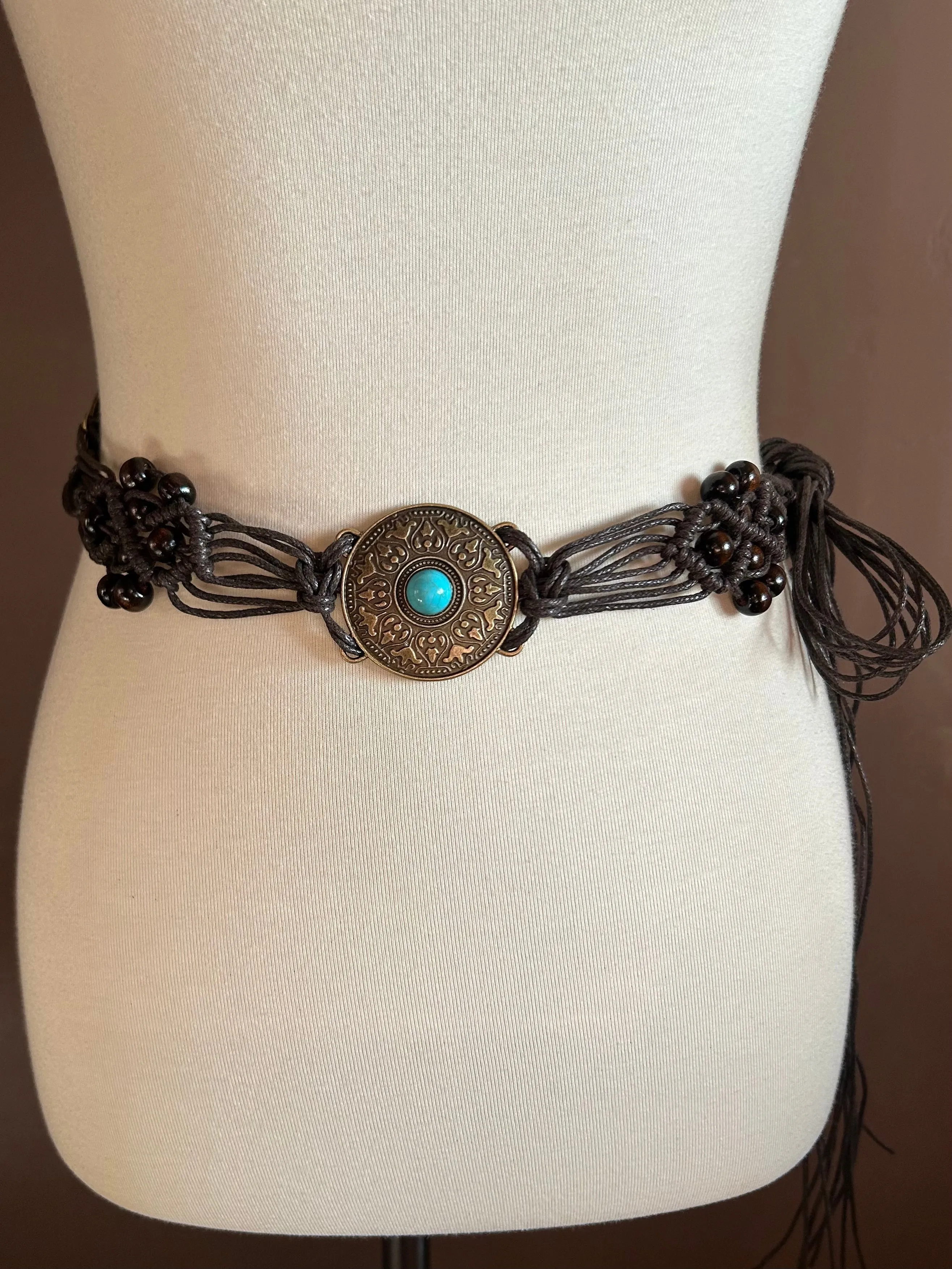 Medallion Macrame Belt Boho-Chic Style