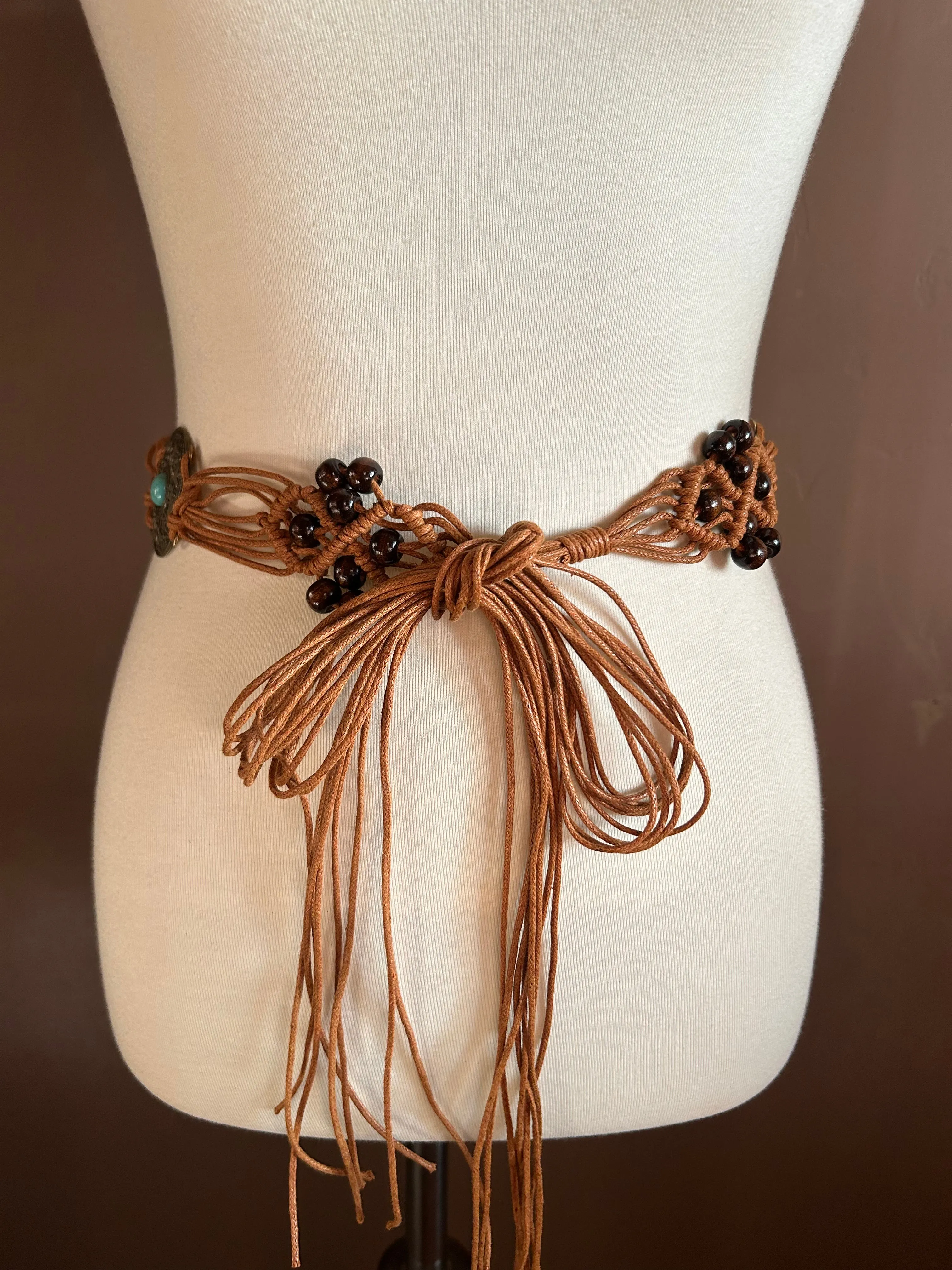 Medallion Macrame Belt Boho-Chic Style